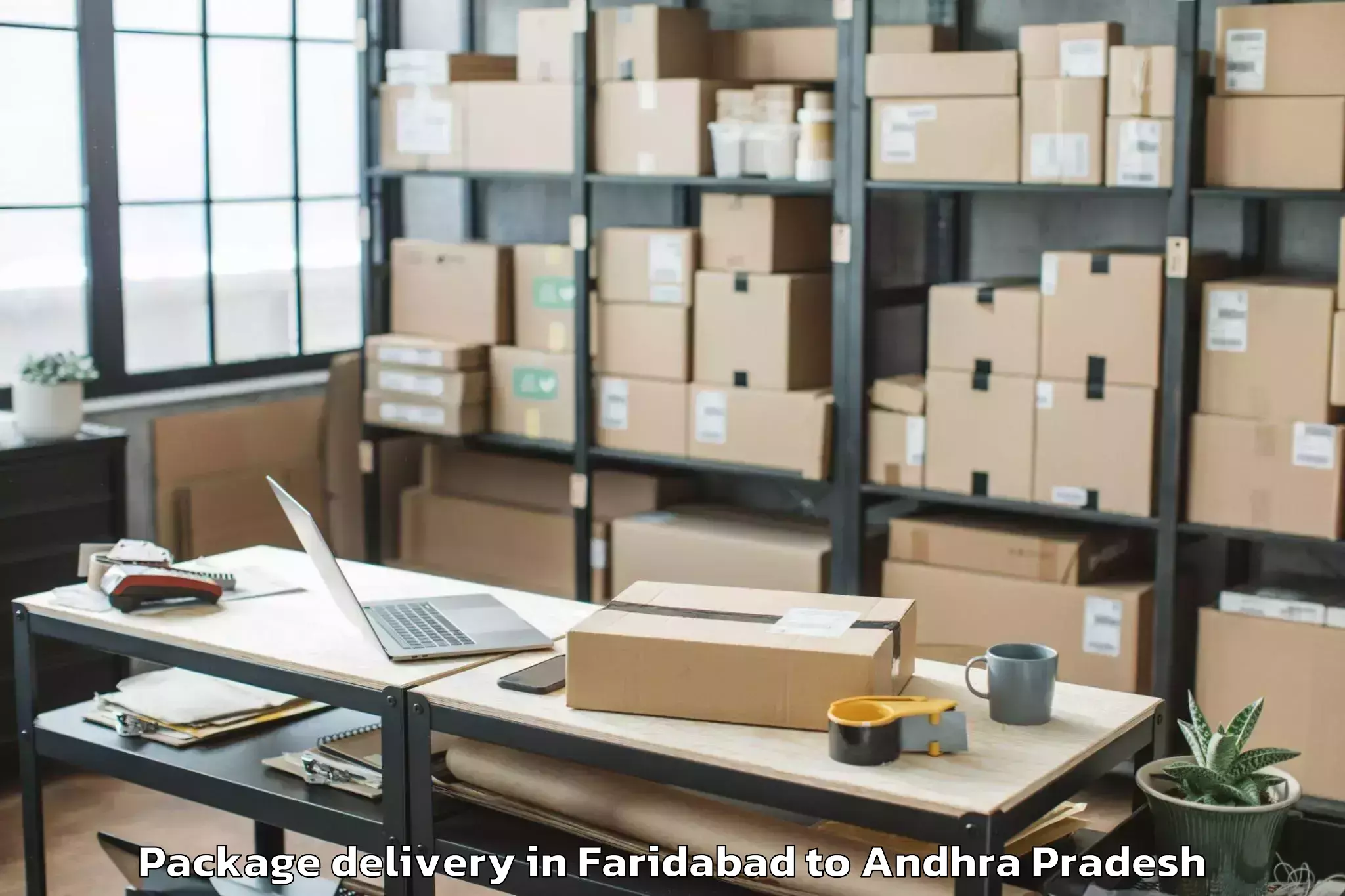 Trusted Faridabad to Unguturu Package Delivery